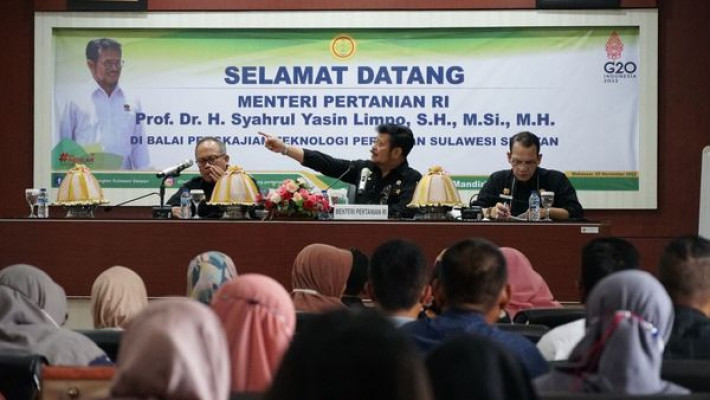 Menteri Pertanian RI  Prof. Dr. Ir. Syahrul Yasin Limpo, S.H., M.Si., M.H.  Kunjungi BPTP Sulawesi Selatan